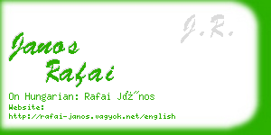 janos rafai business card